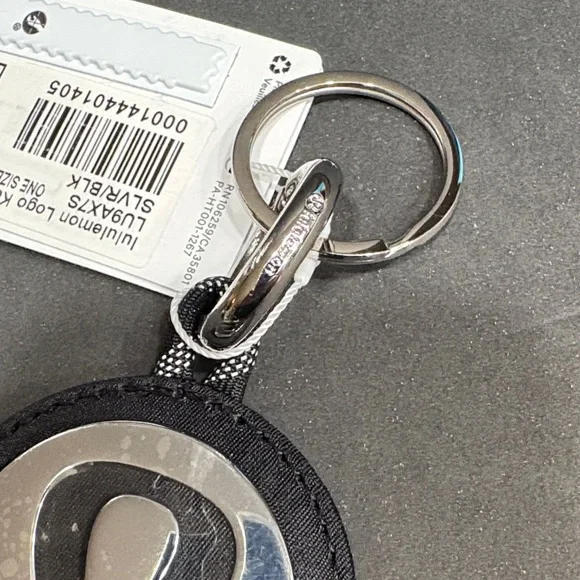lululemon athletica Black and Silver Logo Keychain - Picture 6 of 6